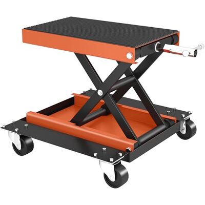 HOMCOM Cric de moto 500 kg Support de levage de moto Réglable en hauteur de 135-390 mm Support de montage Élévateur à ciseaux pour réparation de vélo en garage et extérieur - Publicité HOMCOM Cric de moto 500 kg Support de levage de moto Réglable en hauteur de 135-390 mm Support de montage Élévateur à ciseaux pour réparation de vélo en garage et extérieur - Publicité