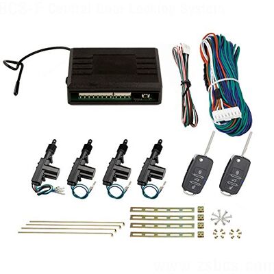LLCTOOLS SLPRO Système de verrouillage centralisé, kit complet pour 4 portes, avec 2 clés pliantes radio + 4 servomoteurs - Publicité LLCTOOLS SLPRO Système de verrouillage centralisé, kit complet pour 4 portes, avec 2 clés pliantes radio + 4 servomoteurs - Publicité