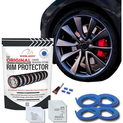 Rimblades - Original - Bleu - Ajustement Universel - Kit Protections Jante - Publicité Rimblades - Original - Bleu - Ajustement Universel - Kit Protections Jante - Publicité