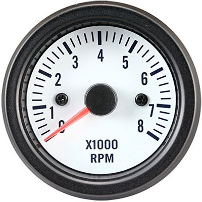 AUTO-STYLE Instrument Performance blanc classique compte-tours >8000rpm 2/3/4/5/6/8 cil. 52mm - Publicité AUTO-STYLE Instrument Performance blanc classique compte-tours >8000rpm 2/3/4/5/6/8 cil. 52mm - Publicité