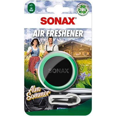 Désodorisant Sonax Almsommer - Parfum aux herbes de montagne - Publicité Désodorisant Sonax Almsommer - Parfum aux herbes de montagne - Publicité