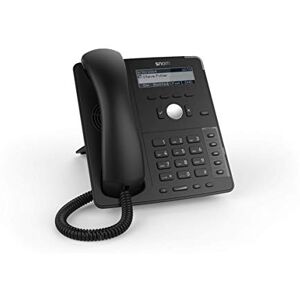 Snom D715 Téléphone IP, téléphone de bureau SIP (5 touches de fonction LED configurables, B / W affichage à quatre lignes avec rétro-éclairage, XML mini-navigateur), Noir, 00004039 - Publicité