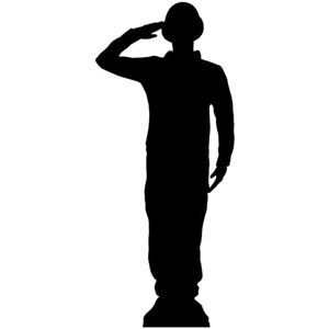 Iconicgreats Silhouette de Soldat Saluant Taille Réelle - Commémoratif - Publicité Iconicgreats Silhouette de Soldat Saluant Taille Réelle - Commémoratif - Publicité