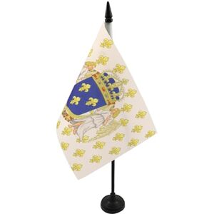 AZ FLAG Drapeau De Table Royaume de France Anges 21x14 cm Petit Drapeau Royaliste Français De Bureau 100% Polyester Avec Hampe De 25cm Et Socle En Plastique Noir - Publicité AZ FLAG Drapeau De Table Royaume de France Anges 21x14 cm Petit Drapeau Royaliste Français De Bureau 100% Polyester Avec Hampe De 25cm Et Socle En Plastique Noir - Publicité
