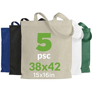 ENERGY FUSION Lot de sacs fourre-tout en coton multifonction, poignées longues, sac résistant, lavable réutilisable, idéal pour sac de courses, pour vêtements, école, nourriture, légumes, travaux manuels, peinture, - Publicité ENERGY FUSION Lot de sacs fourre-tout en coton multifonction, poignées longues, sac résistant, lavable réutilisable, idéal pour sac de courses, pour vêtements, école, nourriture, légumes, travaux manuels, peinture, - Publicité