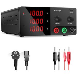 KUAIQU Alimentation de Laboratoire 100V 10A 1000W Haute Puissance Alimentation Stabilisée Réglable avec Encodeur, Alimentation Laboratoire pour Laboratoire/Alimentation LED/Batterie Test/Électronique - Publicité KUAIQU Alimentation de Laboratoire 100V 10A 1000W Haute Puissance Alimentation Stabilisée Réglable avec Encodeur, Alimentation Laboratoire pour Laboratoire/Alimentation LED/Batterie Test/Électronique - Publicité