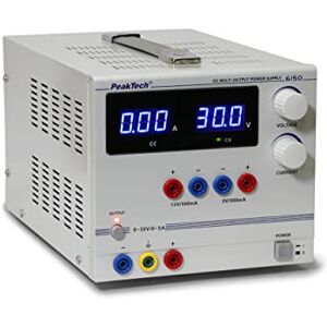 PeakTech Digtial Alimentation de laboratoire Alimentation de laboratoire 0-30V / 0-5A DC, stabilisée, réglable linéairement, 1 pièce, P 6150 - Publicité PeakTech Digtial Alimentation de laboratoire Alimentation de laboratoire 0-30V / 0-5A DC, stabilisée, réglable linéairement, 1 pièce, P 6150 - Publicité