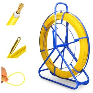 EXTRALINK FRP Tige en fibre de verre, 4,5 mm de diamètre, 50 m, tube vide avec porte-rouleau et frein, ressort rétractable à haute élasticité et résistance, accessoire de câble en fibre de verre pour - Publicité EXTRALINK FRP Tige en fibre de verre, 4,5 mm de diamètre, 50 m, tube vide avec porte-rouleau et frein, ressort rétractable à haute élasticité et résistance, accessoire de câble en fibre de verre pour - Publicité
