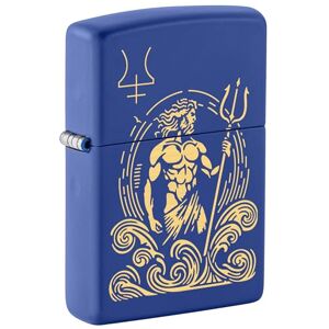 Zippo Briquet tempête God Neptune, dieu Neptune, bleu roi mat, gravure laser, rechargeable, réutilisable, design coupe-vent, boîte cadeau, fabriqué aux États-Unis - Publicité Zippo Briquet tempête God Neptune, dieu Neptune, bleu roi mat, gravure laser, rechargeable, réutilisable, design coupe-vent, boîte cadeau, fabriqué aux États-Unis - Publicité