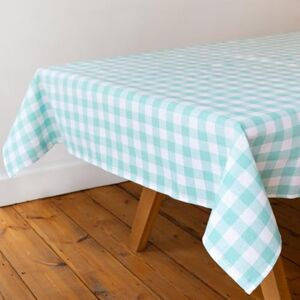 Nappe à carreaux gingham vert menthe de Talking Tables - Rectangulaire, 180cm x 140cm - Publicité Nappe à carreaux gingham vert menthe de Talking Tables - Rectangulaire, 180cm x 140cm - Publicité