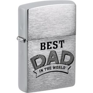 Zippo Briquet Tempête Best Dad Finition Chrome Brossé, Inscription Color Image Rechargeable Réutilisable Design Coupe-Vent Coffret Cadeau Fabriqué aux États-Unis - Publicité Zippo Briquet Tempête Best Dad Finition Chrome Brossé, Inscription Color Image Rechargeable Réutilisable Design Coupe-Vent Coffret Cadeau Fabriqué aux États-Unis - Publicité