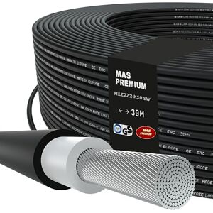 MAS Premium Câble solaire H1Z2Z2-K 4, 6, 10 mm² 5-200m Câble solaire TÜV-2 Halogène-libre double isolation Installation mobile ou fixe dans les systèmes photovoltaïques (H1Z2Z2-K 10, Noir, 30m) - Publicité MAS Premium Câble solaire H1Z2Z2-K 4, 6, 10 mm² 5-200m Câble solaire TÜV-2 Halogène-libre double isolation Installation mobile ou fixe dans les systèmes photovoltaïques (H1Z2Z2-K 10, Noir, 30m) - Publicité