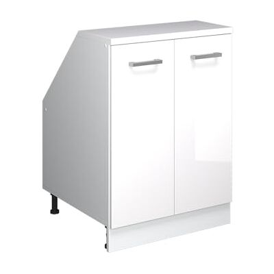 Vicco Meuble de Rangement sous Pente Rion, Blanc Haute Brillance/Blanc, L60 x P60 cm avec 2 Portes, Gain de Place pour Les pièces mansardées - Publicité Vicco Meuble de Rangement sous Pente Rion, Blanc Haute Brillance/Blanc, L60 x P60 cm avec 2 Portes, Gain de Place pour Les pièces mansardées - Publicité