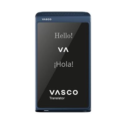 Vasco Electronics Vasco Translator Q1 Traducteur vocal instantané avec clonage de voix par IA 113 langues Internet gratuit à vie dans près de 200 pays Slate Blue - Publicité Vasco Electronics Vasco Translator Q1 Traducteur vocal instantané avec clonage de voix par IA 113 langues Internet gratuit à vie dans près de 200 pays Slate Blue - Publicité