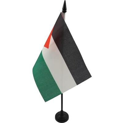 AZ FLAG Drapeau De Table Palestine 15x10 cm Mini Drapeau Palestinien De Bureau 100% Polyester Avec Hampe De 25cm Et Socle En Plastique Noir - Publicité AZ FLAG Drapeau De Table Palestine 15x10 cm Mini Drapeau Palestinien De Bureau 100% Polyester Avec Hampe De 25cm Et Socle En Plastique Noir - Publicité