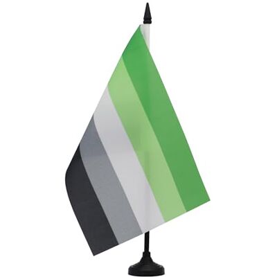 AZ FLAG Drapeau de Table Aromantisme 21x14 cm Socle Plastique - Publicité AZ FLAG Drapeau de Table Aromantisme 21x14 cm Socle Plastique - Publicité