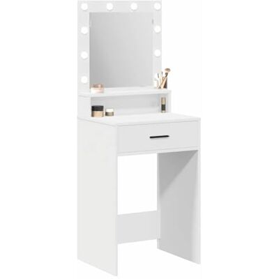 Table de maquillage LED blanche - Coiffeuse - Publicité Table de maquillage LED blanche - Coiffeuse - Publicité