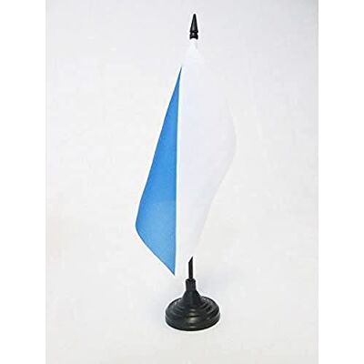 AZ FLAG Drapeau de Table Canton de Zurich 15x15 cm Socle Plastique - Publicité AZ FLAG Drapeau de Table Canton de Zurich 15x15 cm Socle Plastique - Publicité