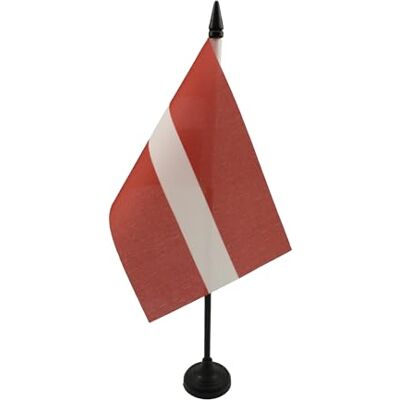 AZ FLAG Drapeau De Table Lettonie 15x10 cm Mini Drapeau Letton De Bureau 100% Polyester Avec Hampe De 25cm Et Socle En Plastique Noir - Publicité AZ FLAG Drapeau De Table Lettonie 15x10 cm Mini Drapeau Letton De Bureau 100% Polyester Avec Hampe De 25cm Et Socle En Plastique Noir - Publicité