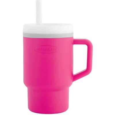 INFANTINO Ma Première Tasse – Adorable Tasse 255ml avec Paille Antifuite et Poignée Adaptée aux Tout-Petits, Favorise l'Hydratation, Facile à Nettoyer, Gomme à Bulles - Publicité INFANTINO Ma Première Tasse – Adorable Tasse 255ml avec Paille Antifuite et Poignée Adaptée aux Tout-Petits, Favorise l'Hydratation, Facile à Nettoyer, Gomme à Bulles - Publicité