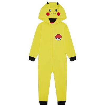 Pokémon Combinaison à Capuche pour garçons ou Filles, Pikachu, 11-12 Ans - Publicité Pokémon Combinaison à Capuche pour garçons ou Filles, Pikachu, 11-12 Ans - Publicité