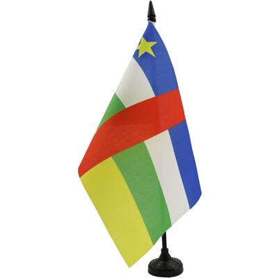 AZ FLAG Drapeau de Table Centrafrique 21x14 cm Socle Plastique - Publicité AZ FLAG Drapeau de Table Centrafrique 21x14 cm Socle Plastique - Publicité