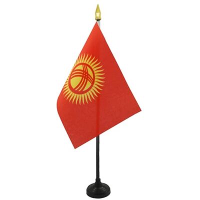 AZ FLAG Drapeau de Table Kirghizstan 15x10 cm Socle Plastique - Publicité AZ FLAG Drapeau de Table Kirghizstan 15x10 cm Socle Plastique - Publicité