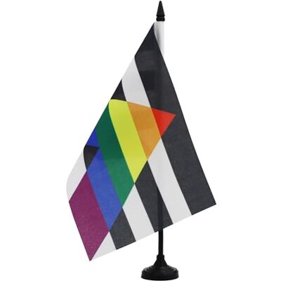 AZ FLAG Drapeau de Table LGBT Allié hétérosexuel 21x14 cm Socle Plastique - Publicité AZ FLAG Drapeau de Table LGBT Allié hétérosexuel 21x14 cm Socle Plastique - Publicité