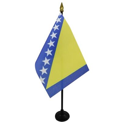 AZ FLAG Drapeau de Table Bosnie-Herzégovine 15x10 cm Socle Plastique - Publicité AZ FLAG Drapeau de Table Bosnie-Herzégovine 15x10 cm Socle Plastique - Publicité