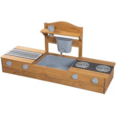 roba Bac à Sable 2 en 1 & Cuisine de Jeu pour Enfants Certifié FSC® avec Accessoires Cuisine Compacte pour Balcon & Jardin Brun - Publicité roba Bac à Sable 2 en 1 & Cuisine de Jeu pour Enfants Certifié FSC® avec Accessoires Cuisine Compacte pour Balcon & Jardin Brun - Publicité