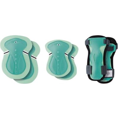 Globber Set de Protections Enfant XXS (Coudes, Genoux, Poignets) Vert Menthe - Publicité Globber Set de Protections Enfant XXS (Coudes, Genoux, Poignets) Vert Menthe - Publicité