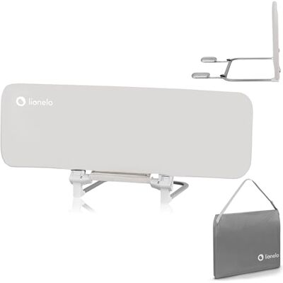 lionelo Lora Barrière de lit portable pour enfants 38x105cm inclinaison réglable jusqu'à 180°, barrière de lit pliable pour lit, sécurité StandSafe, protection contre les chutes - Publicité lionelo Lora Barrière de lit portable pour enfants 38x105cm inclinaison réglable jusqu'à 180°, barrière de lit pliable pour lit, sécurité StandSafe, protection contre les chutes - Publicité