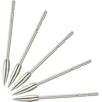 AMEYXGS 24pcs Tir à l'arc Insérer Pointes de Flèche Acier Inoxydable Broadheads 80Grain 100Grain 120Grain Flèche Conseils Points pour ID 3.2mm Flèches Arbre (Type 2, 100gr) - Publicité AMEYXGS 24pcs Tir à l'arc Insérer Pointes de Flèche Acier Inoxydable Broadheads 80Grain 100Grain 120Grain Flèche Conseils Points pour ID 3.2mm Flèches Arbre (Type 2, 100gr) - Publicité