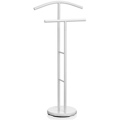 IDIMEX Valet de Chambre LAURENZ Valet de Nuit Porte vêtements Support Veste en métal laqué Blanc - Publicité IDIMEX Valet de Chambre LAURENZ Valet de Nuit Porte vêtements Support Veste en métal laqué Blanc - Publicité