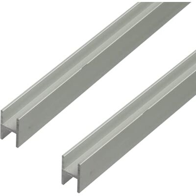 Alberts 499198 Lot de 2 profilés en H spécialement conçus pour panneaux de particules de 19 mm d'épaisseur Aluminium anodisé couleur argent 1000 x 22 x 30 mm - Publicité Alberts 499198 Lot de 2 profilés en H spécialement conçus pour panneaux de particules de 19 mm d'épaisseur Aluminium anodisé couleur argent 1000 x 22 x 30 mm - Publicité
