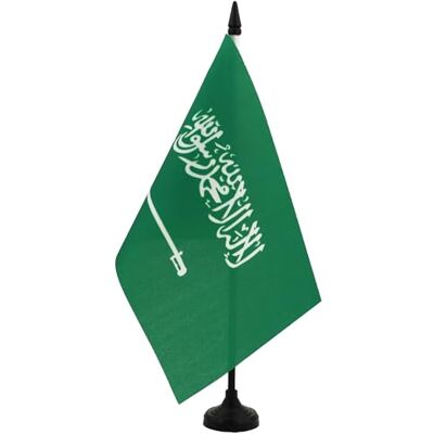 AZ FLAG Drapeau de Table Arabie Saoudite 21x14 cm Socle Plastique - Publicité AZ FLAG Drapeau de Table Arabie Saoudite 21x14 cm Socle Plastique - Publicité