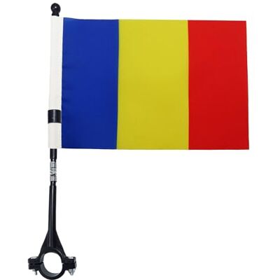 AZ FLAG Drapeau de Vélo Roumanie Drapeau Roumain 100% Polyester Avec Hampe De 30cm Et Système D'Accroche Bike Flag 30g 21x14 cm - Publicité AZ FLAG Drapeau de Vélo Roumanie Drapeau Roumain 100% Polyester Avec Hampe De 30cm Et Système D'Accroche Bike Flag 30g 21x14 cm - Publicité