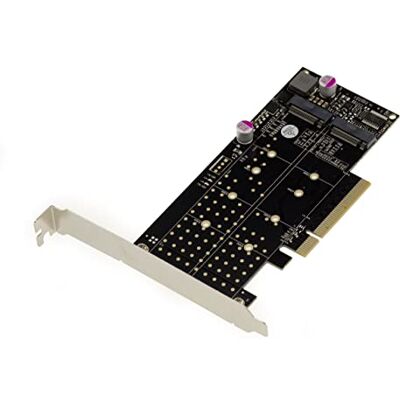 Carte Kalea-Informatique PCIe 3.0 x8 pour 2 SSD M.2 NVMe - M Key - Publicité Carte Kalea-Informatique PCIe 3.0 x8 pour 2 SSD M.2 NVMe - M Key - Publicité