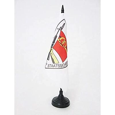 AZ FLAG Drapeau de Table Stasi de la RDA 15x15 cm Socle Plastique - Publicité AZ FLAG Drapeau de Table Stasi de la RDA 15x15 cm Socle Plastique - Publicité