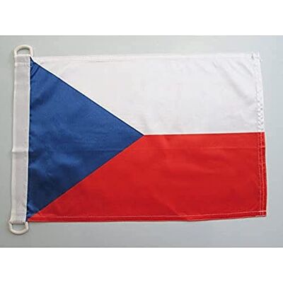 AZ FLAG Drapeau République tchèque 45x30 cm Pavillon Nautique Tchèque Tchéquie Spécial Bateau Et Extérieur En Maille Bloquée Avec Anneaux Plastiques Intégrés 30g - Publicité AZ FLAG Drapeau République tchèque 45x30 cm Pavillon Nautique Tchèque Tchéquie Spécial Bateau Et Extérieur En Maille Bloquée Avec Anneaux Plastiques Intégrés 30g - Publicité