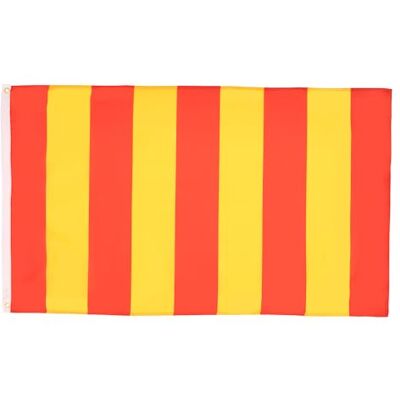 AZ FLAG Drapeau Bandes rouges et jaunes 150x90 cm Drapeau Avec Bande 100% Polyester Avec Oeillets Métalliques Intégrés Pavillon 110 g - Publicité AZ FLAG Drapeau Bandes rouges et jaunes 150x90 cm Drapeau Avec Bande 100% Polyester Avec Oeillets Métalliques Intégrés Pavillon 110 g - Publicité