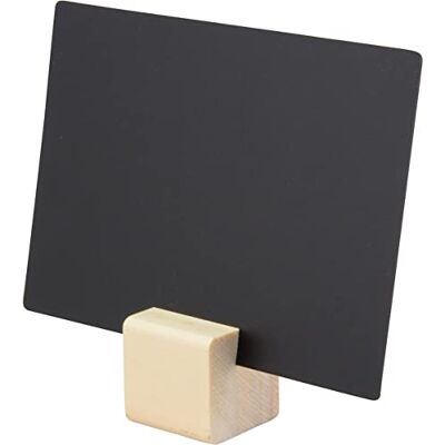 SECURIT Set de 6 Tableaux Noirs A7 + Porte-Etiquettes en Bois + Marqueur à Craie Liquide Supports en Forme de Cube Pour Café, Bar, Restaurant, Boutique - Publicité SECURIT Set de 6 Tableaux Noirs A7 + Porte-Etiquettes en Bois + Marqueur à Craie Liquide Supports en Forme de Cube Pour Café, Bar, Restaurant, Boutique - Publicité