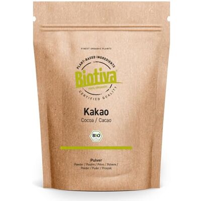 Biotiva - Cacao in polvere - 1000 g - Biologico - Cocoa powder - Publicité Biotiva - Cacao in polvere - 1000 g - Biologico - Cocoa powder - Publicité