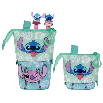 Disney Lilo et Stitch Aloha-Trousse Cute + 2 Stylos Gel Effaçables, Bleu, 11,5 x 17 cm - Publicité Disney Lilo et Stitch Aloha-Trousse Cute + 2 Stylos Gel Effaçables, Bleu, 11,5 x 17 cm - Publicité