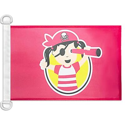 AZ FLAG Drapeau Pirate fille 45x30 cm Pavillon Nautique Jeune Corsaire Spécial Bateau Et Extérieur En Maille Bloquée Avec Anneaux Plastiques Intégrés 30g - Publicité AZ FLAG Drapeau Pirate fille 45x30 cm Pavillon Nautique Jeune Corsaire Spécial Bateau Et Extérieur En Maille Bloquée Avec Anneaux Plastiques Intégrés 30g - Publicité