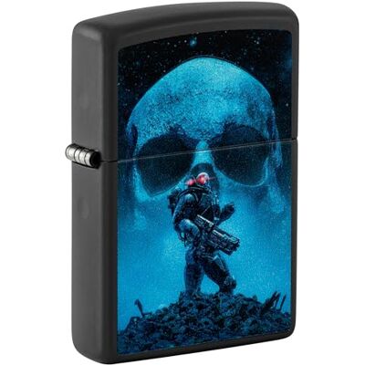 Zippo Briquet Tempête Motif Soldat De l'espace, Noir Mat, Lumière Noire, Rechargeable, Réutilisable, Coupe-Vent, Coffret Cadeau, Fabriqué Aux États-Unis - Publicité Zippo Briquet Tempête Motif Soldat De l'espace, Noir Mat, Lumière Noire, Rechargeable, Réutilisable, Coupe-Vent, Coffret Cadeau, Fabriqué Aux États-Unis - Publicité
