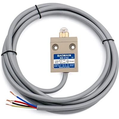 Baomain Interrupteur de Fin de Course Industriel BM-3102 (TZ-3102), Piston à Rouleau en Acier Inoxydable, Étanche IP67, Contact Momentané SPDT (1NO+1NC), Commutateur de Position Robuste - Publicité Baomain Interrupteur de Fin de Course Industriel BM-3102 (TZ-3102), Piston à Rouleau en Acier Inoxydable, Étanche IP67, Contact Momentané SPDT (1NO+1NC), Commutateur de Position Robuste - Publicité