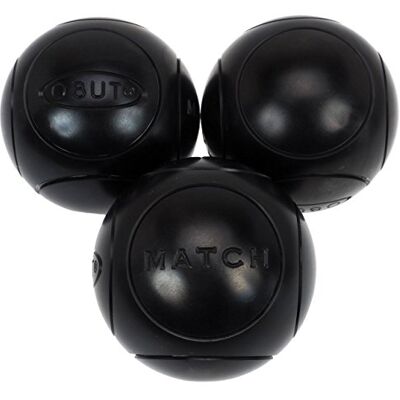 Obut Match Noire (1) 73 mm Taille 660g Boules de pétanque - Publicité Obut Match Noire (1) 73 mm Taille 660g Boules de pétanque - Publicité