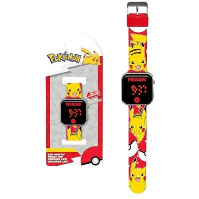 Pokémon Montre Numérique LED, Montre pour Enfants avec Bracelet Ajustable, Affichage de L'heure et de la Date, Cadeau pour Garçons (Rouge) - Publicité Pokémon Montre Numérique LED, Montre pour Enfants avec Bracelet Ajustable, Affichage de L'heure et de la Date, Cadeau pour Garçons (Rouge) - Publicité