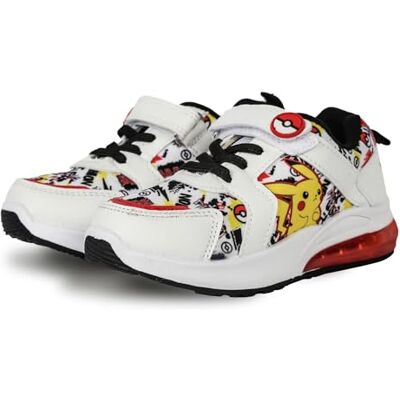 Chaussures officielles Pokémon pour garçons avec LED clignotantes, modèle Pikachu avec semelle LED, dessus en PU et fermeture Poké Ball – Design exclusif A2Z pour enfants, taille UK 9-2, blanc, 32 EU - Publicité Chaussures officielles Pokémon pour garçons avec LED clignotantes, modèle Pikachu avec semelle LED, dessus en PU et fermeture Poké Ball – Design exclusif A2Z pour enfants, taille UK 9-2, blanc, 32 EU - Publicité
